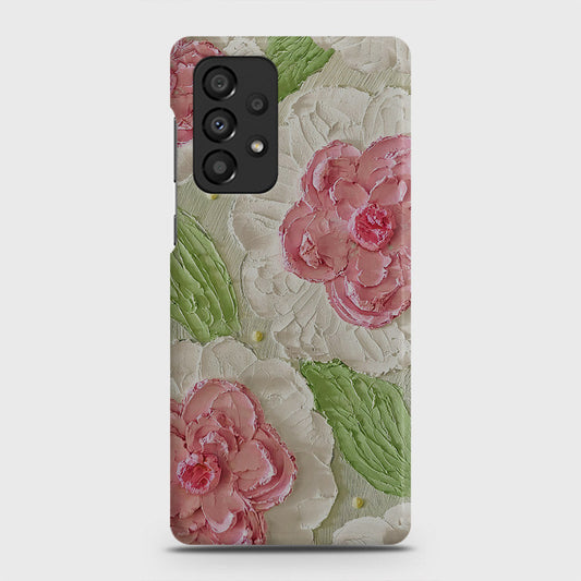 Samsung Galaxy A33 5G Cover - Floral Series - Design 13 - Green - Matte Finish - Snap On Hard Case with LifeTime Colors Guarantee
