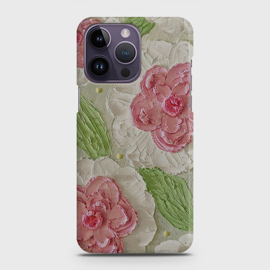 iPhone 14 Pro Cover - Floral Series - Design 13 - Green - Matte Finish - Snap On Hard Case with LifeTime Colors Guarantee