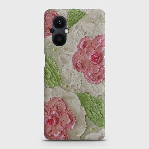 Oppo F21 Pro 5G Cover - Floral Series - Design 13 - Green - Matte Finish - Snap On Hard Case with LifeTime Colors Guarantee