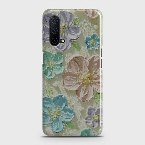 OnePlus Nord CE 5G  Cover - Floral Series - Design 14 - Blue & Purple - Matte Finish - Snap On Hard Case with LifeTime Colors Guarantee