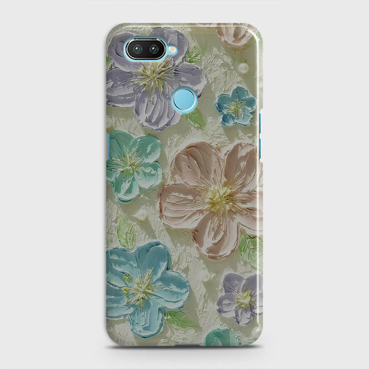 Oppo A5 with Sensor Cut Cover - Floral Series - Design 14 - Blue & Purple - Matte Finish - Snap On Hard Case with LifeTime Colors Guarantee