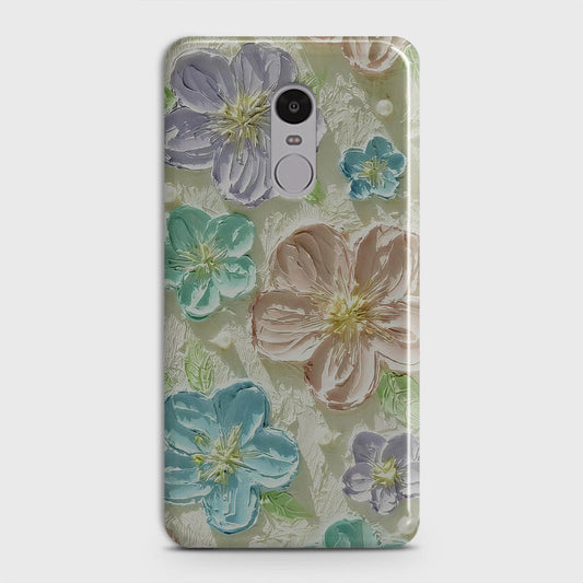 Xiaomi Redmi Note 4 / 4X Cover - Floral Series - Design 14 - Blue & Purple - Matte Finish - Snap On Hard Case with LifeTime Colors Guarantee
