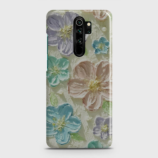 Xiaomi Redmi Note 8 Pro Cover - Floral Series - Design 14 - Blue & Purple - Matte Finish - Snap On Hard Case with LifeTime Colors Guarantee