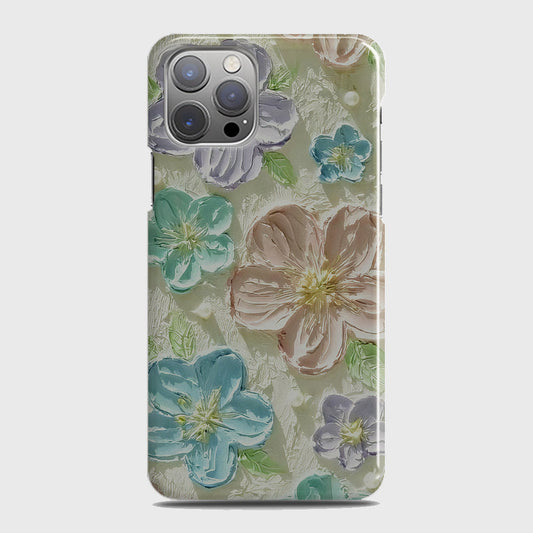 iPhone 12 Pro Max Cover - Floral Series - Design 14 - Blue & Purple - Matte Finish - Snap On Hard Case with LifeTime Colors Guarantee