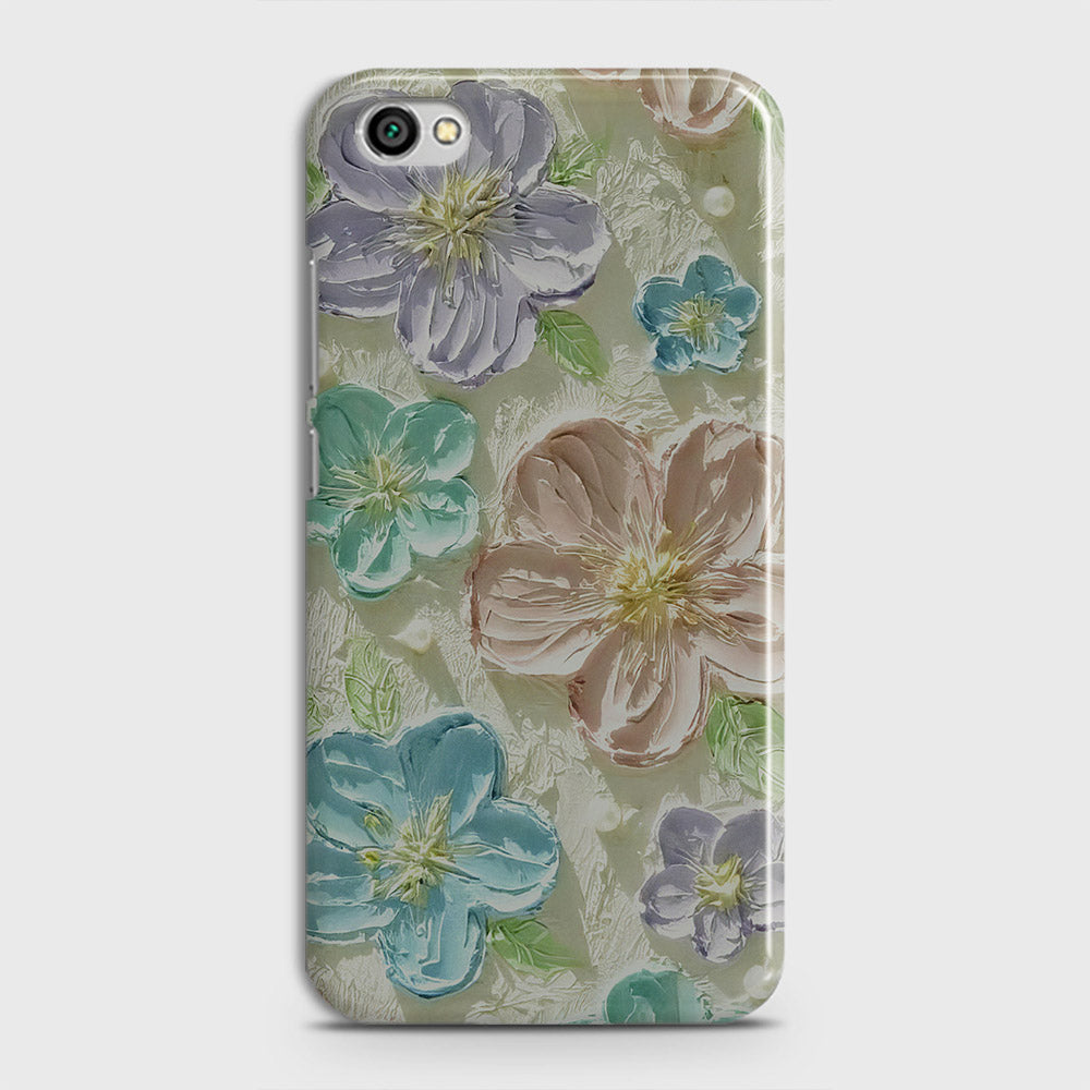 Xiaomi Redmi Note 5A Without Sensor Cover - Floral Series - Design 14 - Blue & Purple - Matte Finish - Snap On Hard Case with LifeTime Colors Guarantee