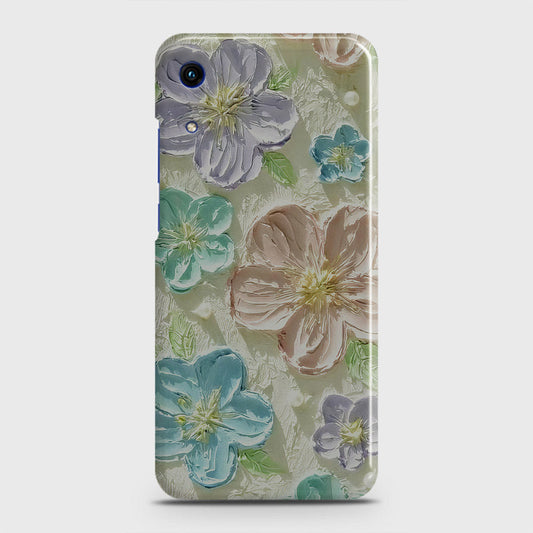 Honor 8A Without Sensor Cut Cover - Floral Series - Design 14 - Blue & Purple - Matte Finish - Snap On Hard Case with LifeTime Colors Guarantee
