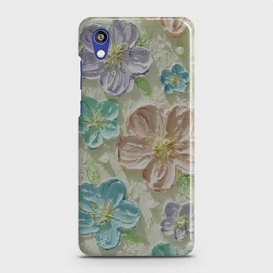 Honor 8S Cover - Floral Series - Design 14 - Blue & Purple - Matte Finish - Snap On Hard Case with LifeTime Colors Guarantee