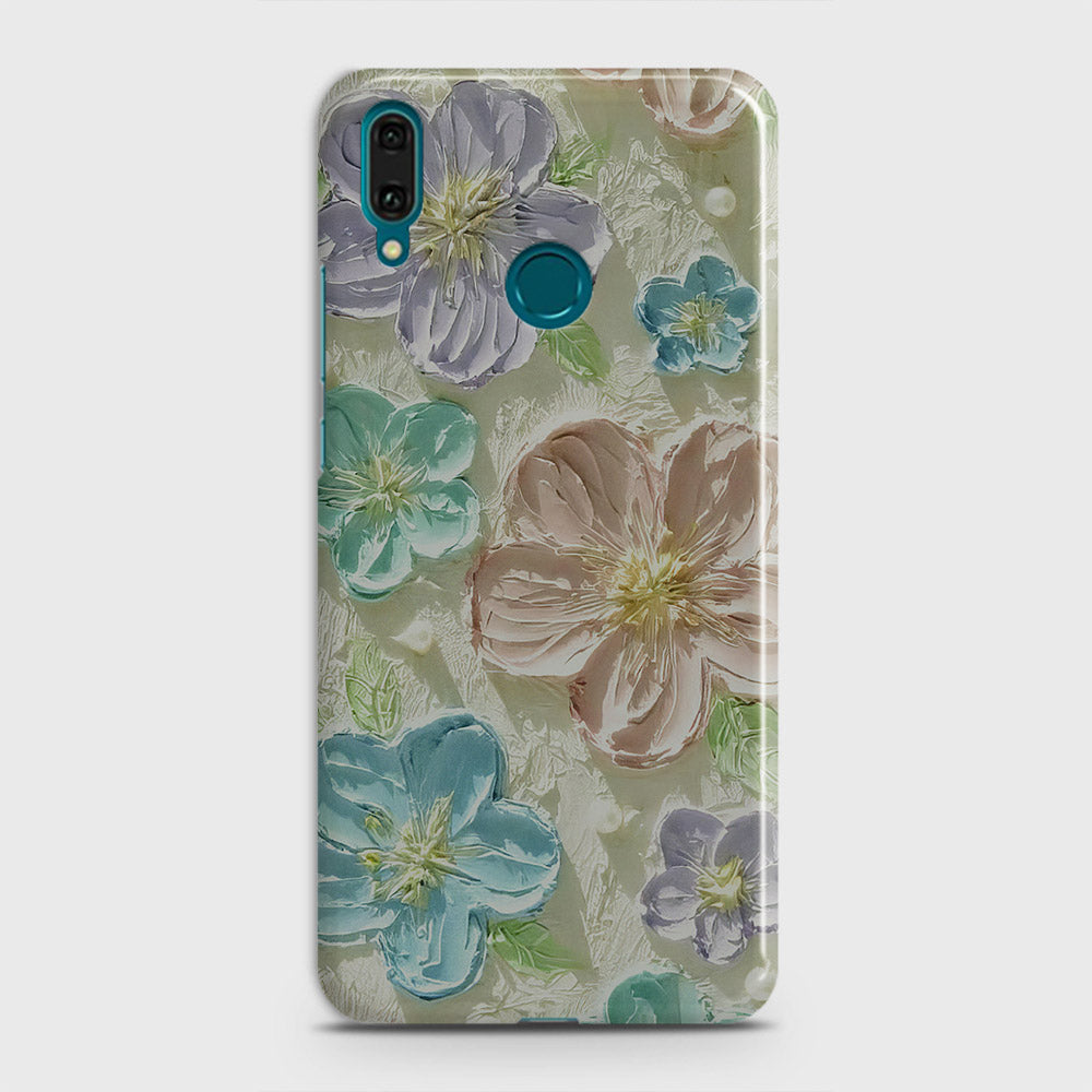 Huawei Nova 3i Cover - Floral Series - Design 14 - Blue & Purple - Matte Finish - Snap On Hard Case with LifeTime Colors Guarantee