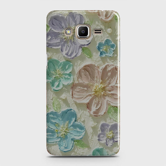 Samsung Galaxy J7 Core Cover - Floral Series - Design 14 - Blue & Purple - Matte Finish - Snap On Hard Case with LifeTime Colors Guarantee