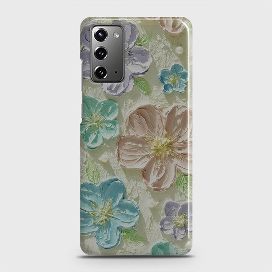 Samsung Galaxy Note 20 Cover - Floral Series - Design 14 - Blue & Purple - Matte Finish - Snap On Hard Case with LifeTime Colors Guarantee