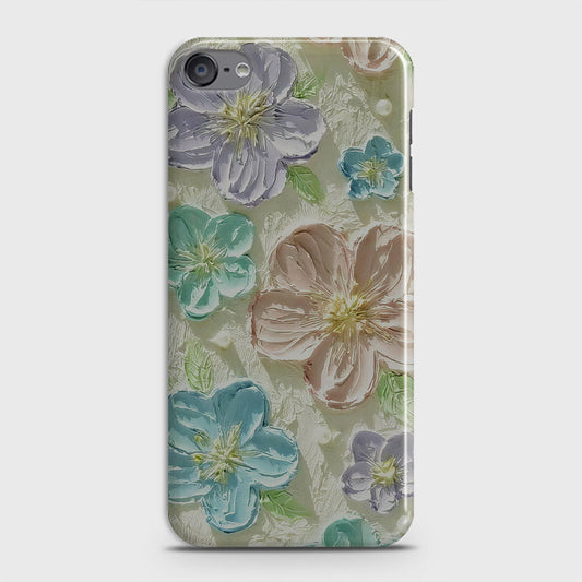 iPod Touch 6 Cover - Floral Series - Design 14 - Blue & Purple - Matte Finish - Snap On Hard Case with LifeTime Colors Guarantee