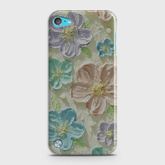 iPod Touch 5 Cover - Floral Series - Design 14 - Blue & Purple - Matte Finish - Snap On Hard Case with LifeTime Colors Guarantee