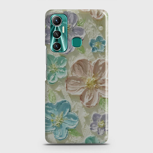 Infinix Hot 11 Cover - Floral Series - Design 14 - Blue & Purple - Matte Finish - Snap On Hard Case with LifeTime Colors Guarantee