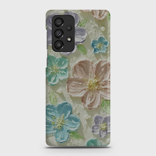Samsung Galaxy A33 5G Cover - Floral Series - Design 14 - Blue & Purple - Matte Finish - Snap On Hard Case with LifeTime Colors Guarantee