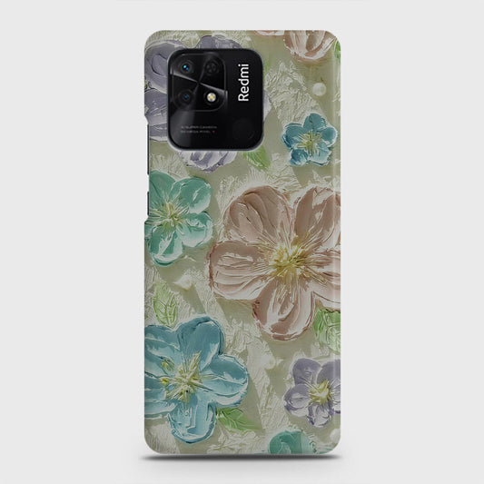 Xiaomi Redmi 10C Cover - Floral Series - Design 14 - Blue & Purple - Matte Finish - Snap On Hard Case with LifeTime Colors Guarantee