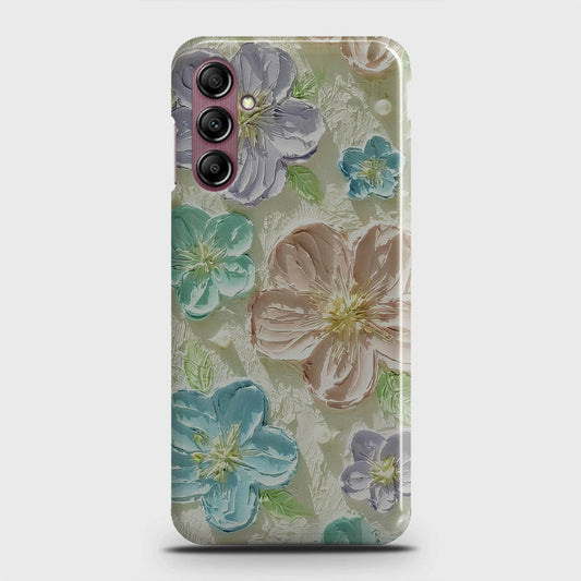 Samsung Galaxy A14 4G Cover - Floral Series - Design 14 - Blue & Purple - Matte Finish - Snap On Hard Case with LifeTime Colors Guarantee