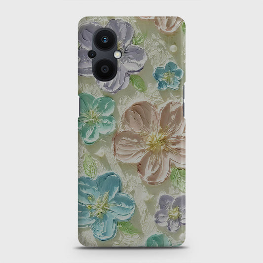 Oppo F21 Pro 5G Cover - Floral Series - Design 14 - Blue & Purple - Matte Finish - Snap On Hard Case with LifeTime Colors Guarantee