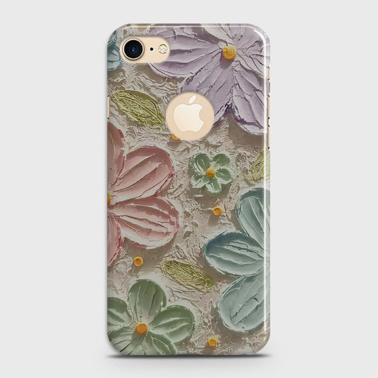 iPhone 8 Cover - Floral Series - Design 15 - Blue & Green - Matte Finish - Snap On Hard Case with LifeTime Colors Guarantee