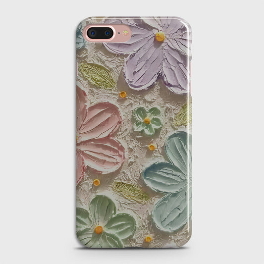 iPhone 8 Plus Cover - Floral Series - Design 15 - Blue & Green - Matte Finish - Snap On Hard Case with LifeTime Colors Guarantee