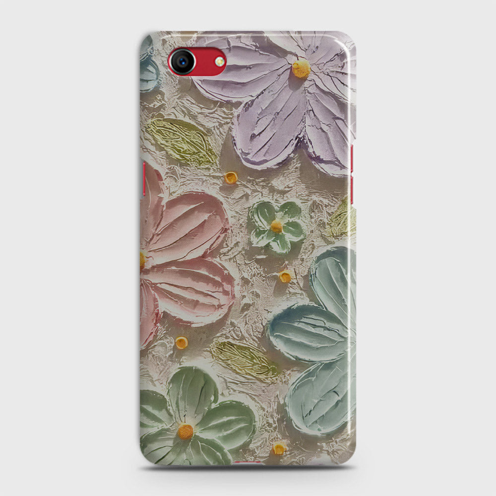 Oppo A1k  Cover - Floral Series - Design 15 - Blue & Green - Matte Finish - Snap On Hard Case with LifeTime Colors Guarantee