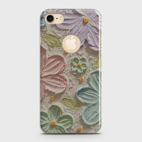iPhone 7 Cover - Floral Series - Design 15 - Blue & Green - Matte Finish - Snap On Hard Case with LifeTime Colors Guarantee