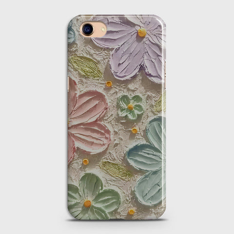 Oppo A83 / A1 Cover - Floral Series - Design 15 - Blue & Green - Matte Finish - Snap On Hard Case with LifeTime Colors Guarantee