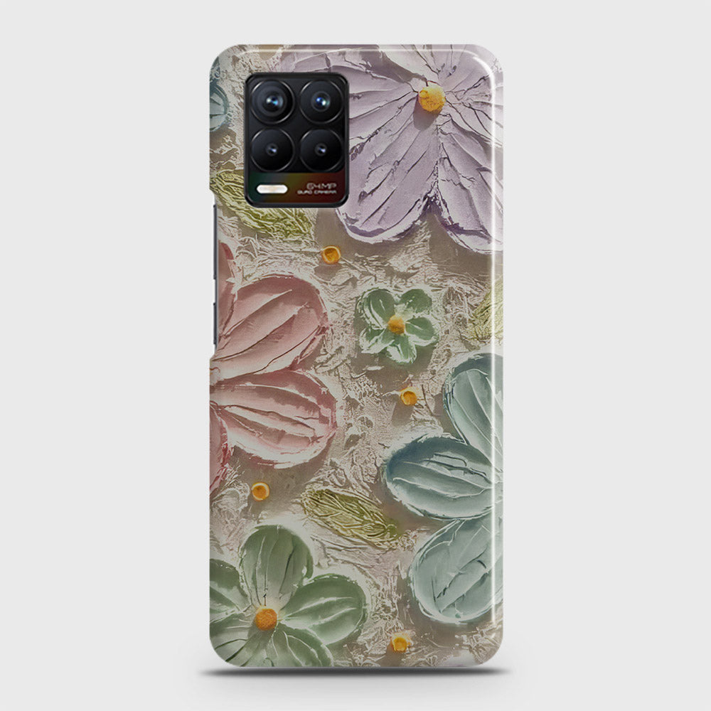 Realme 8 Pro Cover - Floral Series - Design 15 - Blue & Green - Matte Finish - Snap On Hard Case with LifeTime Colors Guarantee