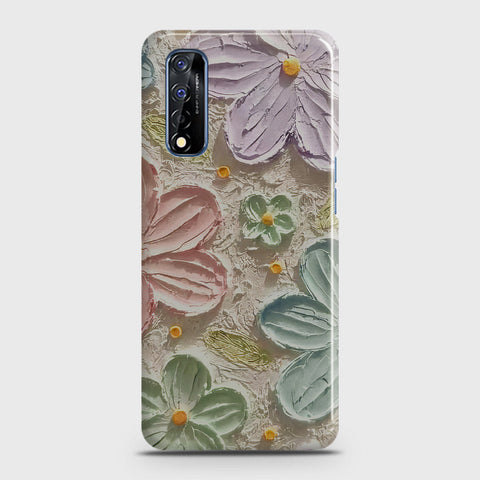Realme Narzo 30 Cover - Floral Series - Design 15 - Blue & Green - Matte Finish - Snap On Hard Case with LifeTime Colors Guarantee