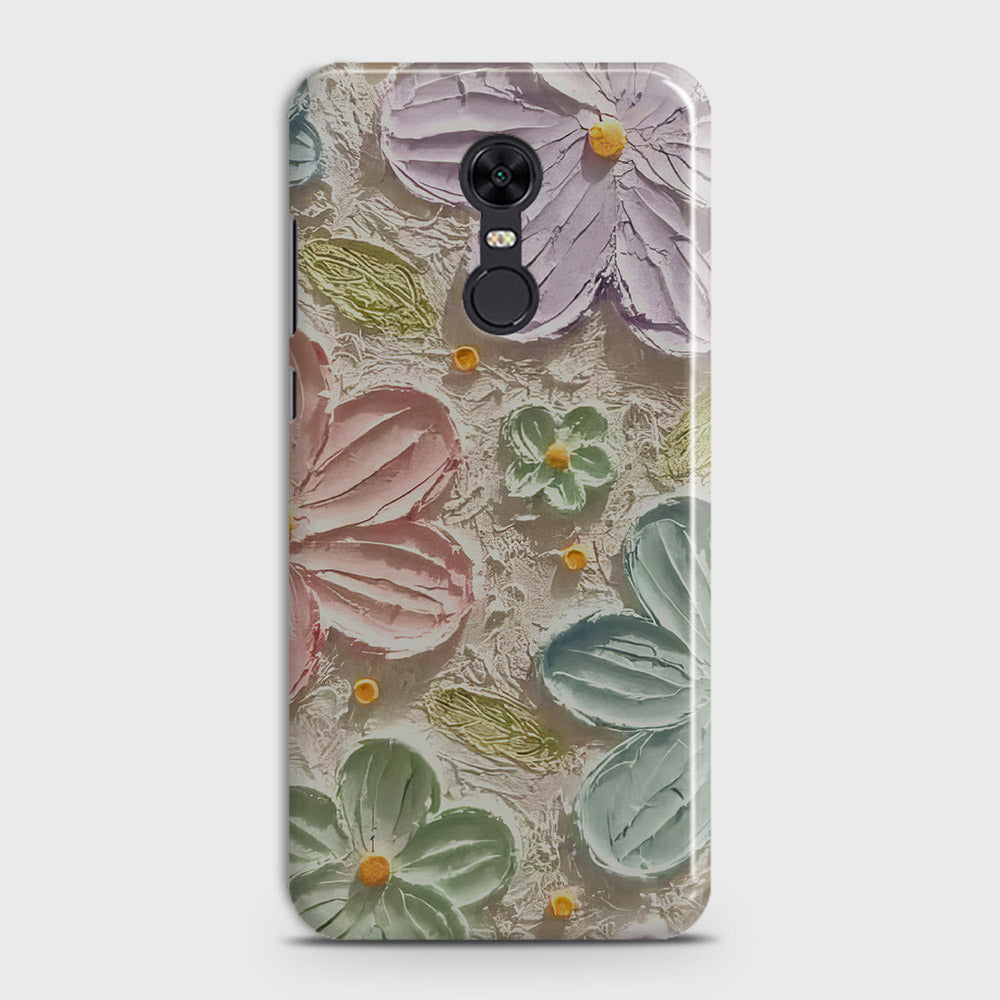 Redmi 5 Plus  Cover - Floral Series - Design 15 - Blue & Green - Matte Finish - Snap On Hard Case with LifeTime Colors Guarantee