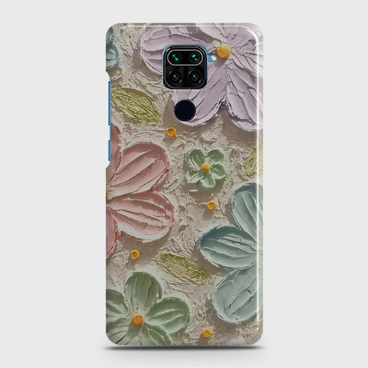 Xiaomi Redmi 10X 4G Cover - Floral Series - Design 15 - Blue & Green - Matte Finish - Snap On Hard Case with LifeTime Colors Guarantee