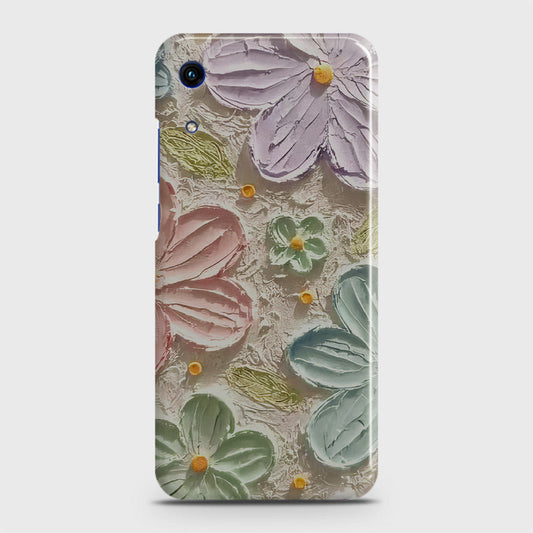 Honor 8A Without Sensor Cut Cover - Floral Series - Design 15 - Blue & Green - Matte Finish - Snap On Hard Case with LifeTime Colors Guarantee