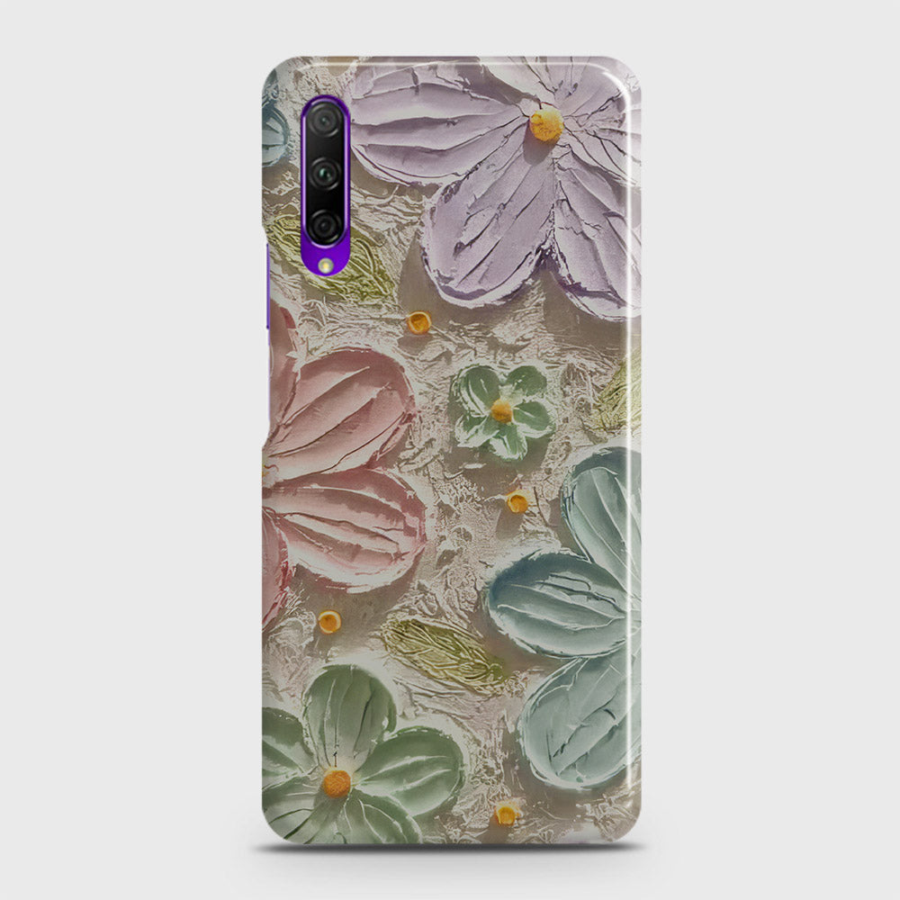 Honor 9X Cover - Floral Series - Design 15 - Blue & Green - Matte Finish - Snap On Hard Case with LifeTime Colors Guarantee