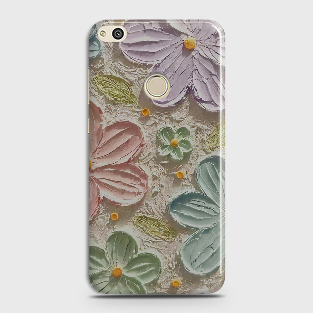 Huawei Honor 8C Cover - Floral Series - Design 15 - Blue & Green - Matte Finish - Snap On Hard Case with LifeTime Colors Guarantee