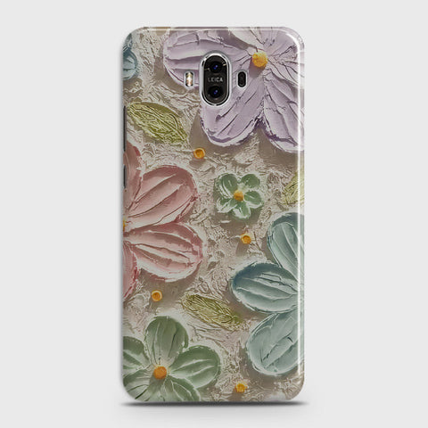 Huawei Mate 10 Cover - Floral Series - Design 15 - Blue & Green - Matte Finish - Snap On Hard Case with LifeTime Colors Guarantee