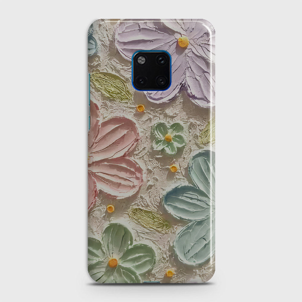 Huawei Mate 20 Pro Cover - Floral Series - Design 15 - Blue & Green - Matte Finish - Snap On Hard Case with LifeTime Colors Guarantee