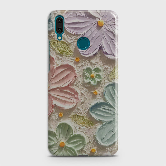 Huawei P Smart Plus Cover - Floral Series - Design 15 - Blue & Green - Matte Finish - Snap On Hard Case with LifeTime Colors Guarantee