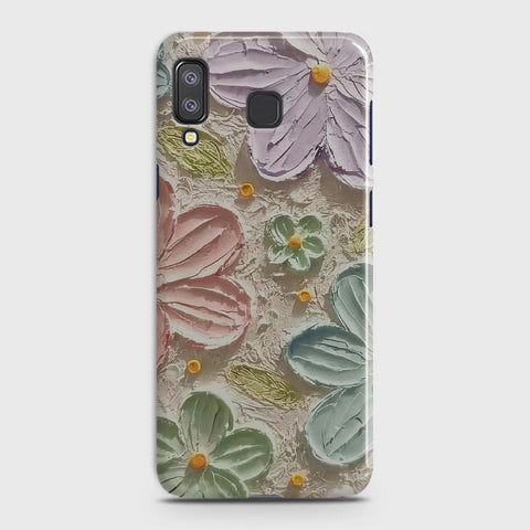 Samsung Galaxy A9 Star Cover - Floral Series - Design 15 - Blue & Green - Matte Finish - Snap On Hard Case with LifeTime Colors Guarantee