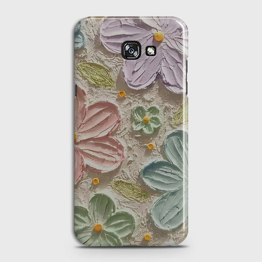Samsung Galaxy A5 2017 Cover - Floral Series - Design 15 - Blue & Green - Matte Finish - Snap On Hard Case with LifeTime Colors Guarantee