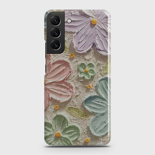 Samsung Galaxy S22 Plus 5G Cover - Floral Series - Design 15 - Blue & Green - Matte Finish - Snap On Hard Case with LifeTime Colors Guarantee