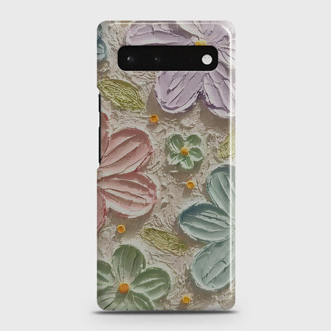 Google Pixel 6 Cover - Floral Series - Design 15 - Blue & Green - Matte Finish - Snap On Hard Case with LifeTime Colors Guarantee