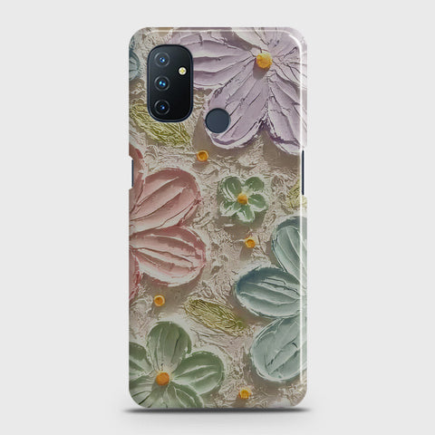 OnePlus Nord N100 Cover - Floral Series - Design 15 - Blue & Green - Matte Finish - Snap On Hard Case with LifeTime Colors Guarantee