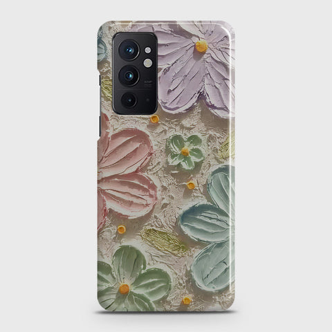 OnePlus 9RT 5G Cover - Floral Series - Design 15 - Blue & Green - Matte Finish - Snap On Hard Case with LifeTime Colors Guarantee