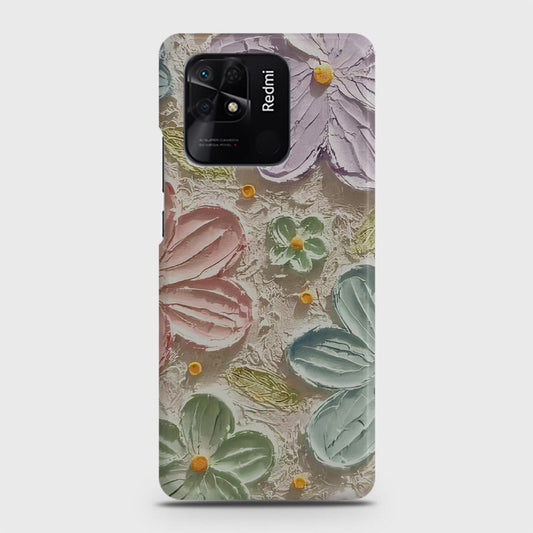 Xiaomi Redmi 10C Cover - Floral Series - Design 15 - Blue & Green - Matte Finish - Snap On Hard Case with LifeTime Colors Guarantee