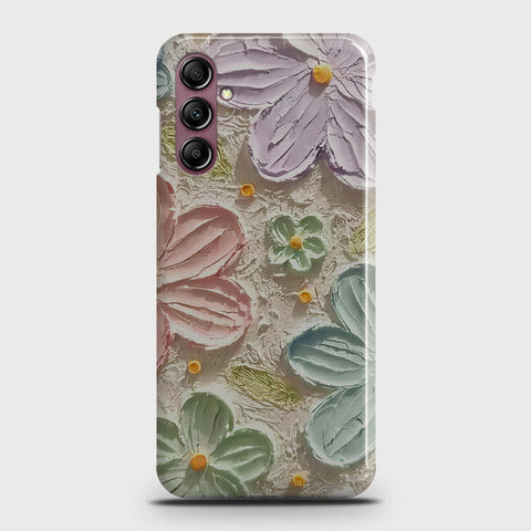 Samsung Galaxy A14 4G Cover - Floral Series - Design 15 - Blue & Green - Matte Finish - Snap On Hard Case with LifeTime Colors Guarantee