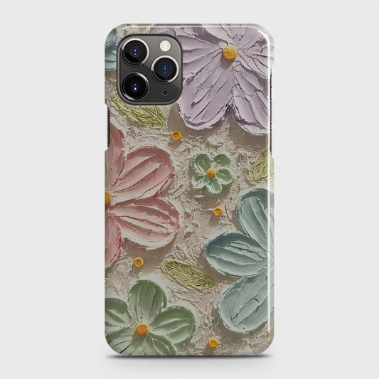 iPhone 11 Pro Max Cover - Floral Series - Design 15 - Blue & Green - Matte Finish - Snap On Hard Case with LifeTime Colors Guarantee