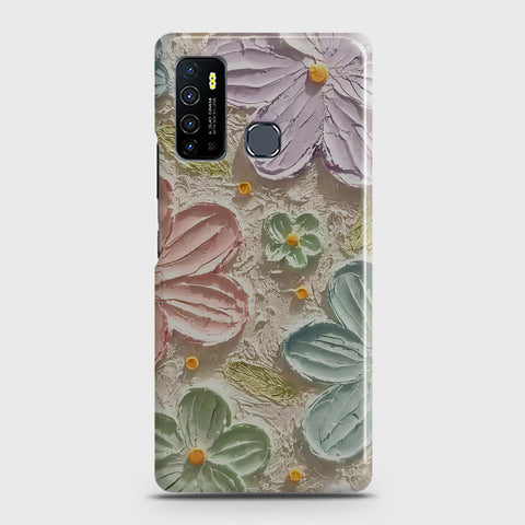 Infinix Hot Pro Cover Floral Series Design 15 Blue Green