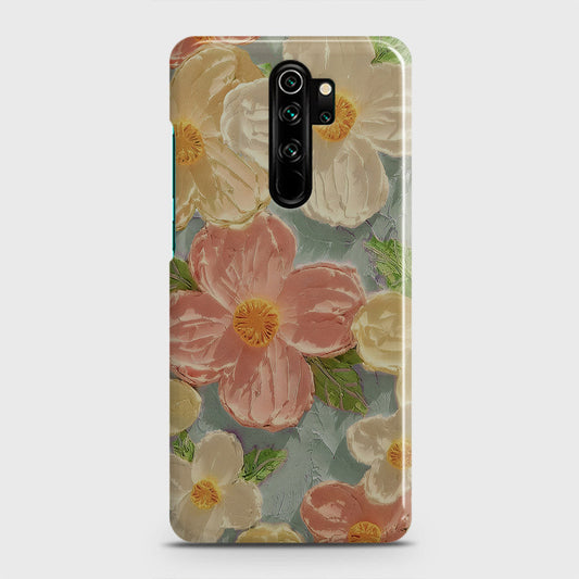 Xiaomi Redmi Note 8 Pro Cover - Floral Series - Design 16 - Blue & Pink - Matte Finish - Snap On Hard Case with LifeTime Colors Guarantee