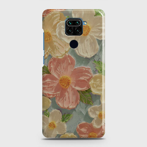 Xiaomi Redmi 10X 4G Cover - Floral Series - Design 16 - Cyan & Pink - Matte Finish - Snap On Hard Case with LifeTime Colors Guarantee