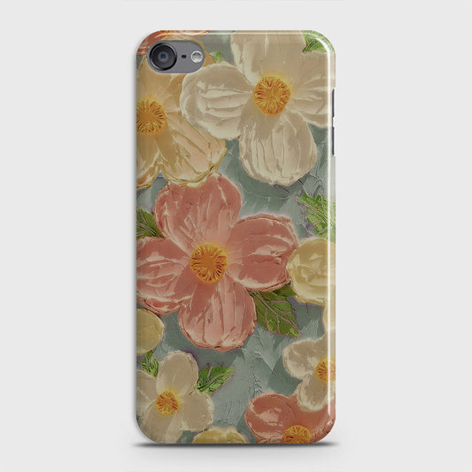 iPod Touch 6 Cover - Floral Series - Design 16 - Cyan & Pink - Matte Finish - Snap On Hard Case with LifeTime Colors Guarantee