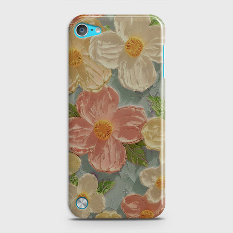 iPod Touch 5 Cover - Floral Series - Design 16 - Cyan & Pink - Matte Finish - Snap On Hard Case with LifeTime Colors Guarantee